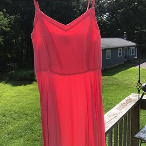 Old Navy salmon/pink flowy dress with bunched back